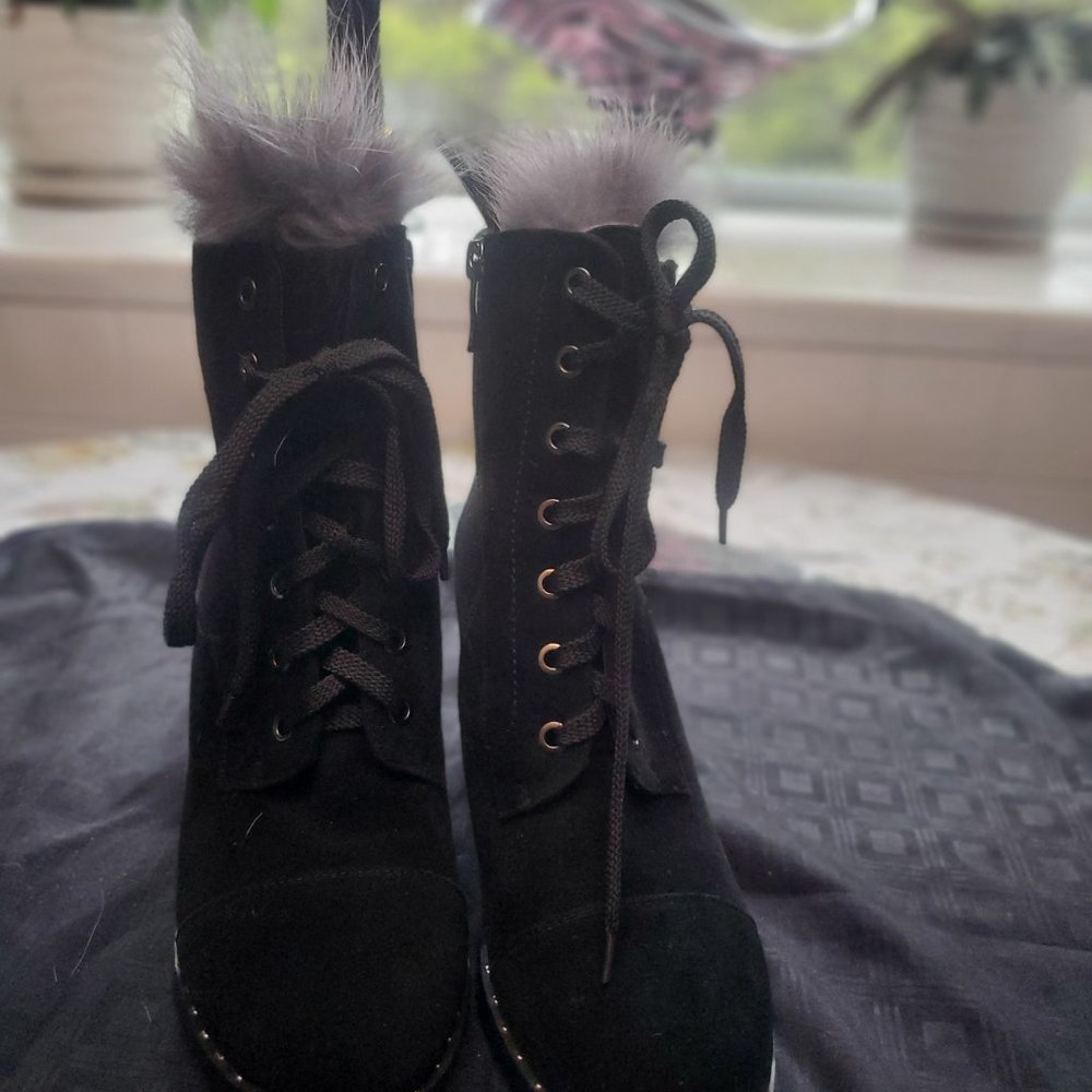 NEW Bo Navi Fur Lined Ankle Boots 38/7.5 - Picture 6 of 6